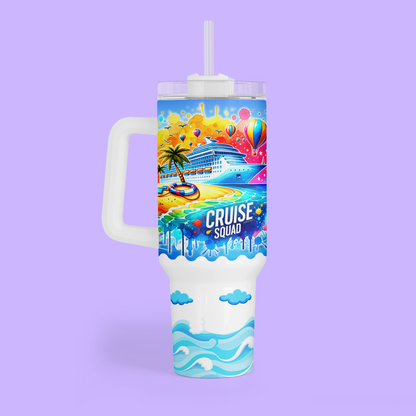 Cruise 40 oz Quencher Tumbler - Cruise Squad - Two Crafty Gays