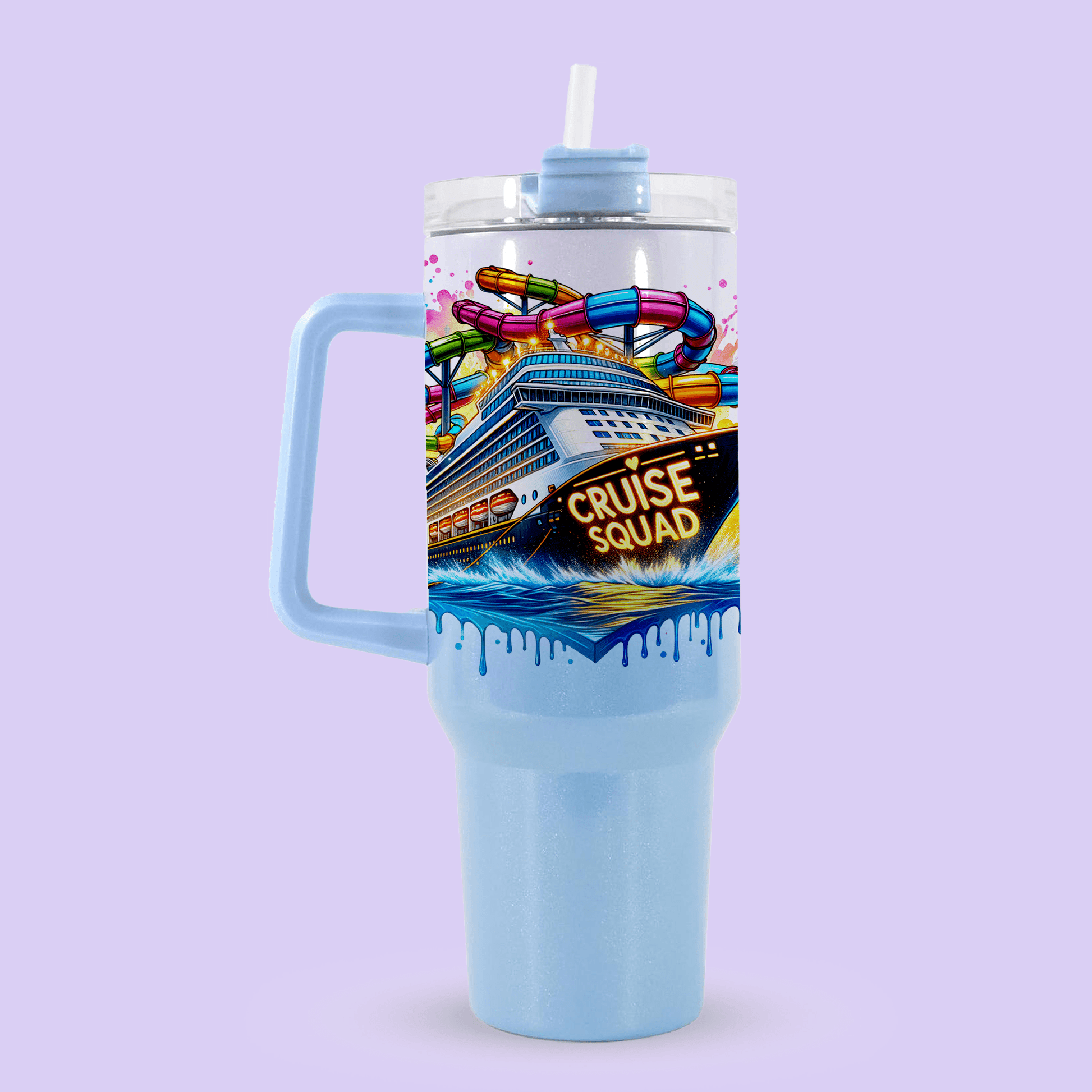 Cruise Squad 40oz Quencher Tumbler - Two Crafty Gays