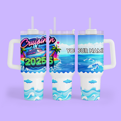 Cruise 40 oz Quencher Tumbler - Cruisin in 2025 - Two Crafty Gays