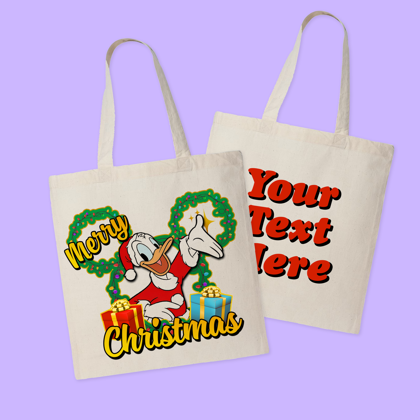 Disney Personalized Christmas Tote Bag - Two Crafty Gays