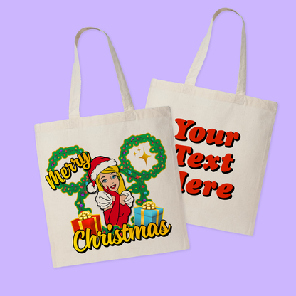Disney Personalized Christmas Tote Bag - Princesses - Two Crafty Gays