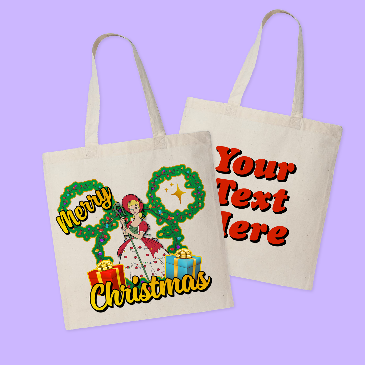 Disney Personalized Christmas Tote Bag - Toy Story - Two Crafty Gays