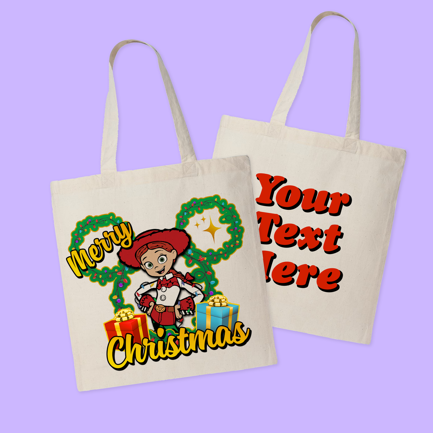 Disney Personalized Christmas Tote Bag - Toy Story - Two Crafty Gays