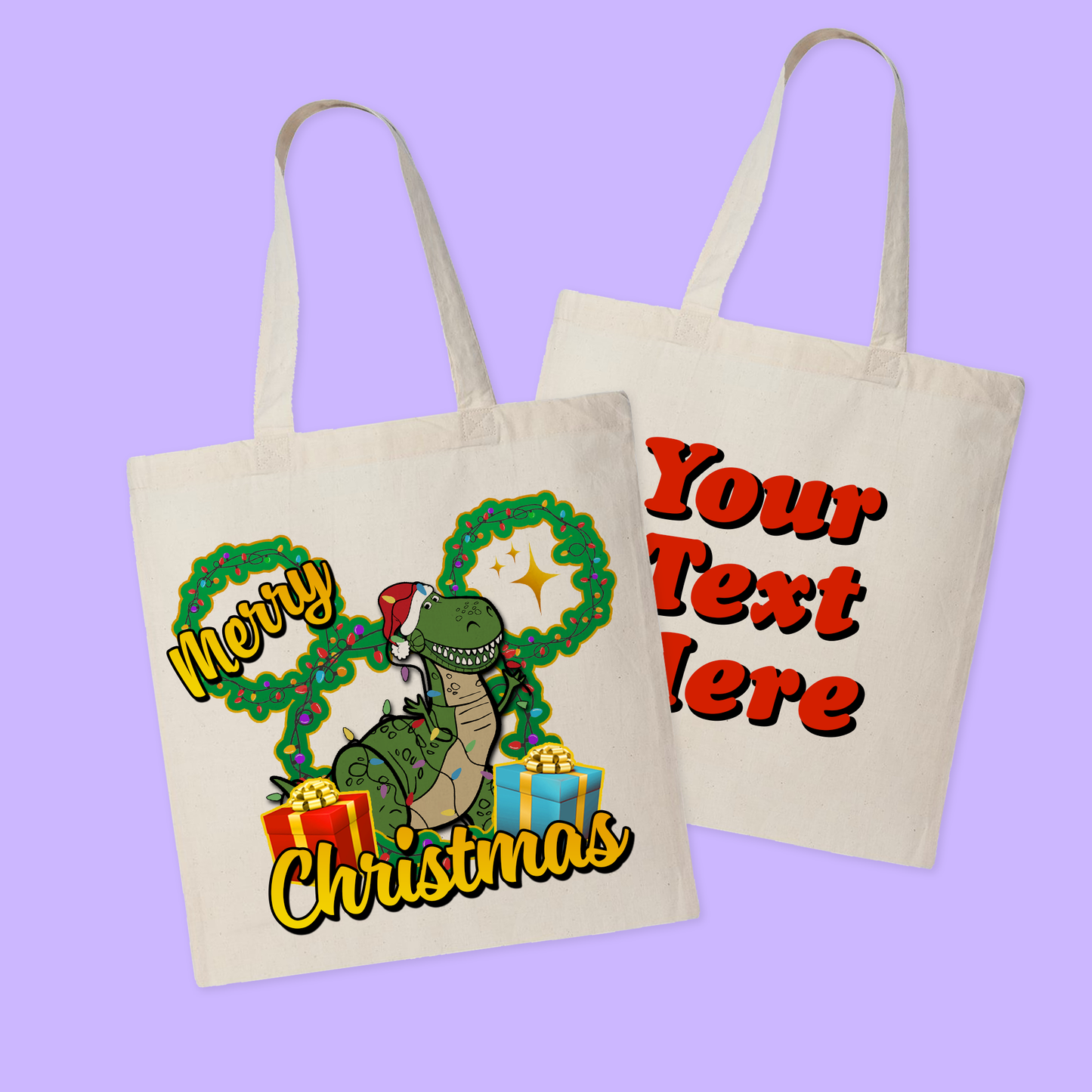 Disney Personalized Christmas Tote Bag - Toy Story - Two Crafty Gays