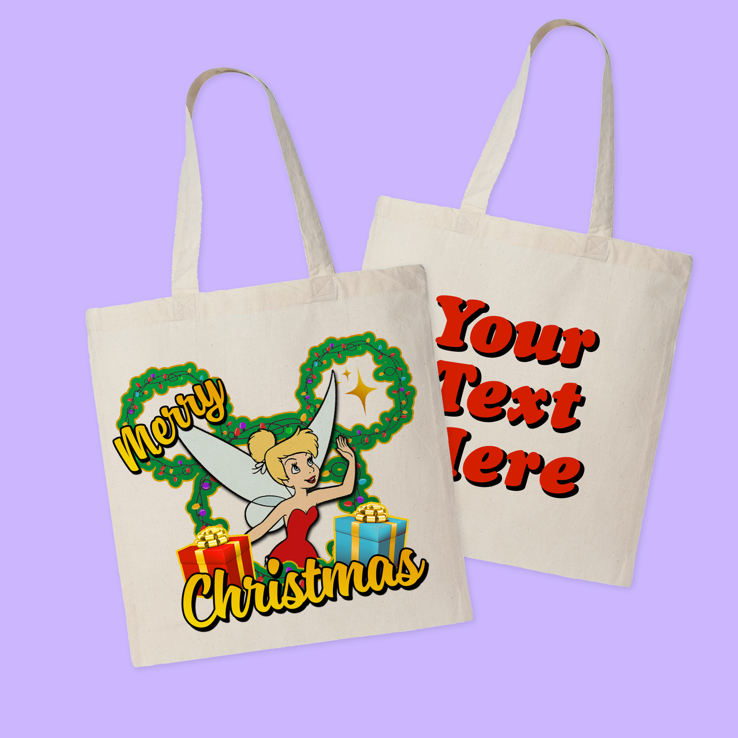 Disney Personalized Christmas Tote Bag - Two Crafty Gays