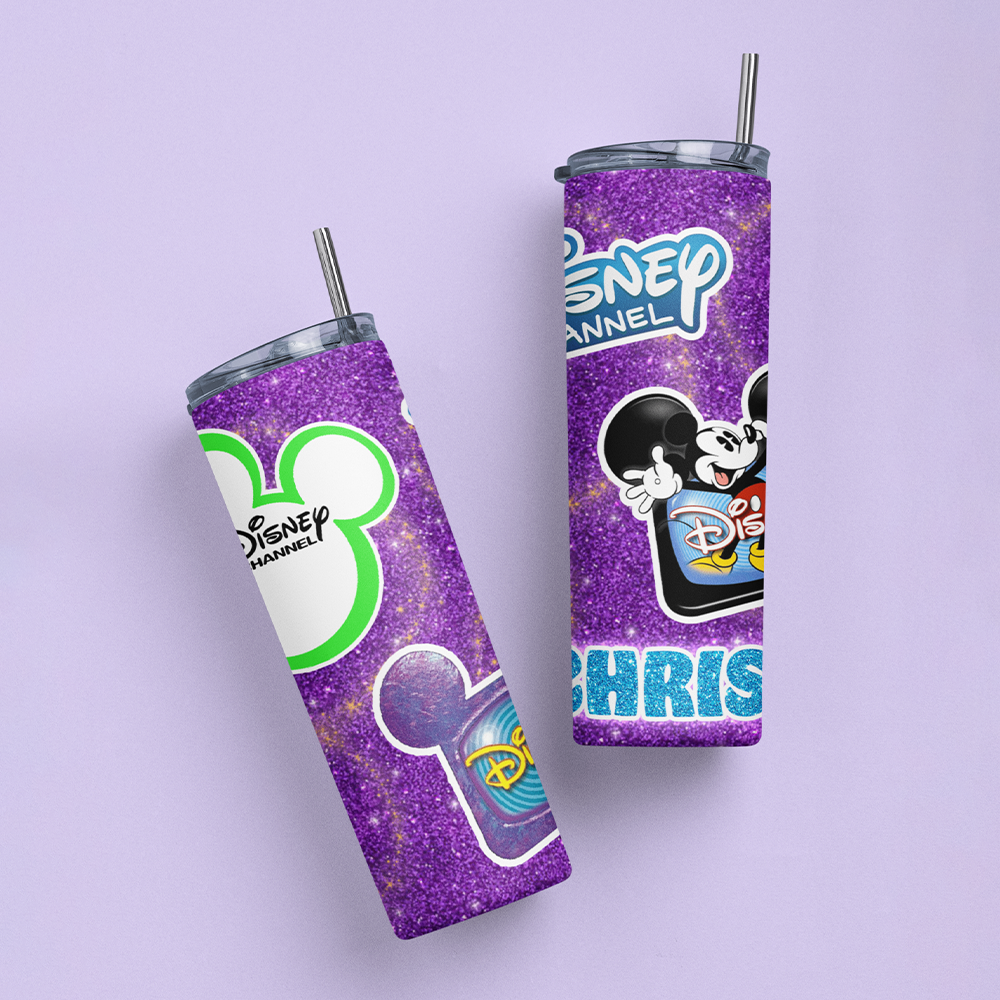 Disney Channel 2000s Logos Personalized Tumbler Cup - Two Crafty Gays