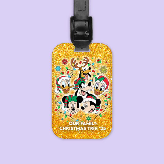Disney Personalized Christmas Luggage Tag - Two Crafty Gays
