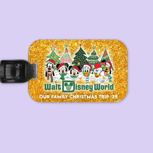 Disney Personalized Christmas Luggage Tag - Two Crafty Gays