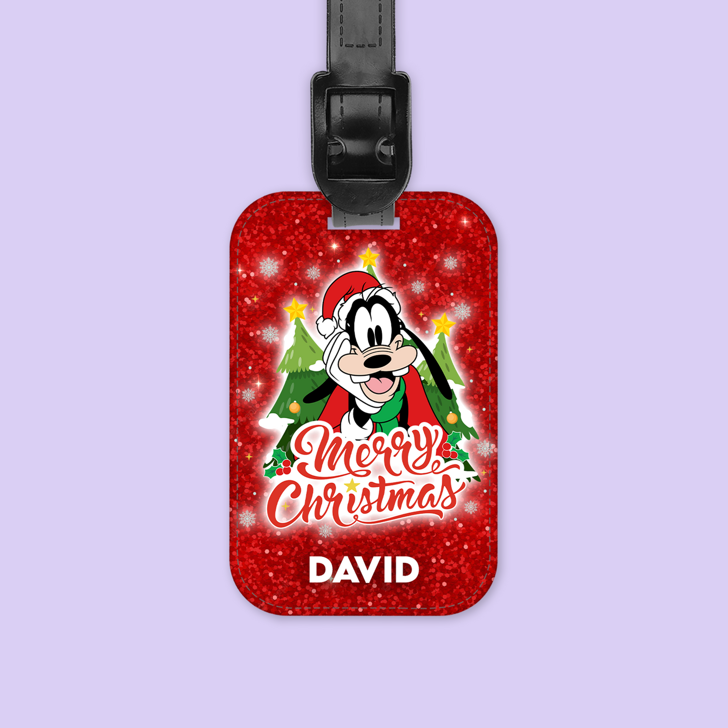 Disney Personalized Christmas Luggage Tag - Mickey & Friends - Two Crafty Gays