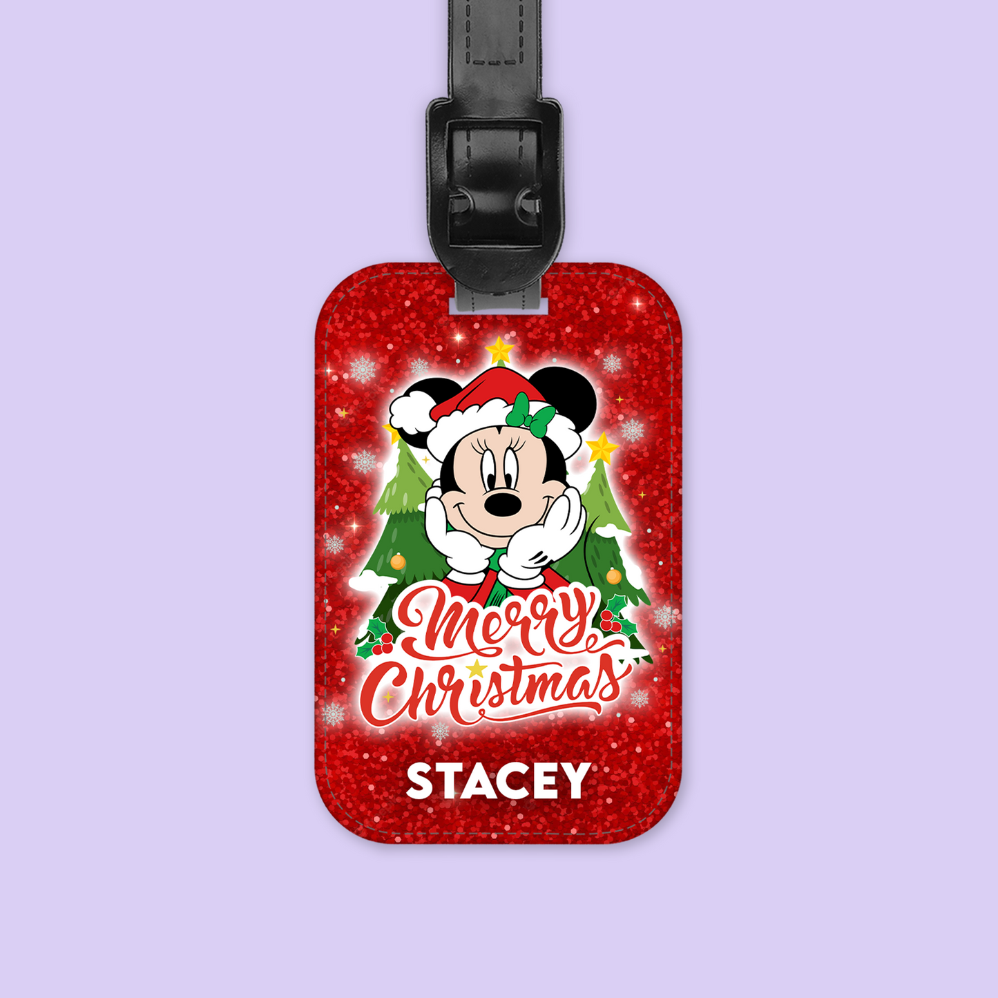 Disney Personalized Christmas Luggage Tag - Mickey & Friends - Two Crafty Gays