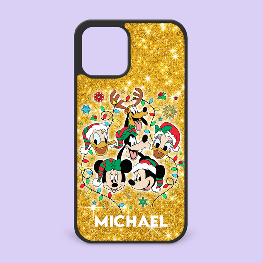 Disney Characters Christmas Personalized Phone Case - Two Crafty Gays