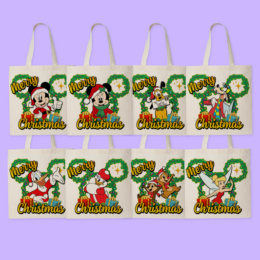 Disney Personalized Christmas Tote Bag - Two Crafty Gays