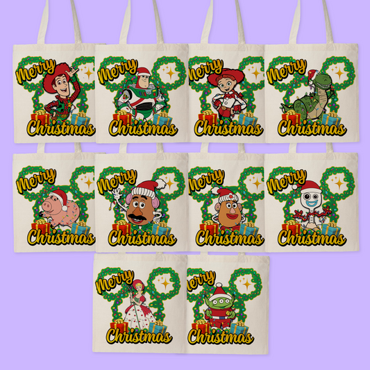 Disney Personalized Christmas Tote Bag - Toy Story - Two Crafty Gays