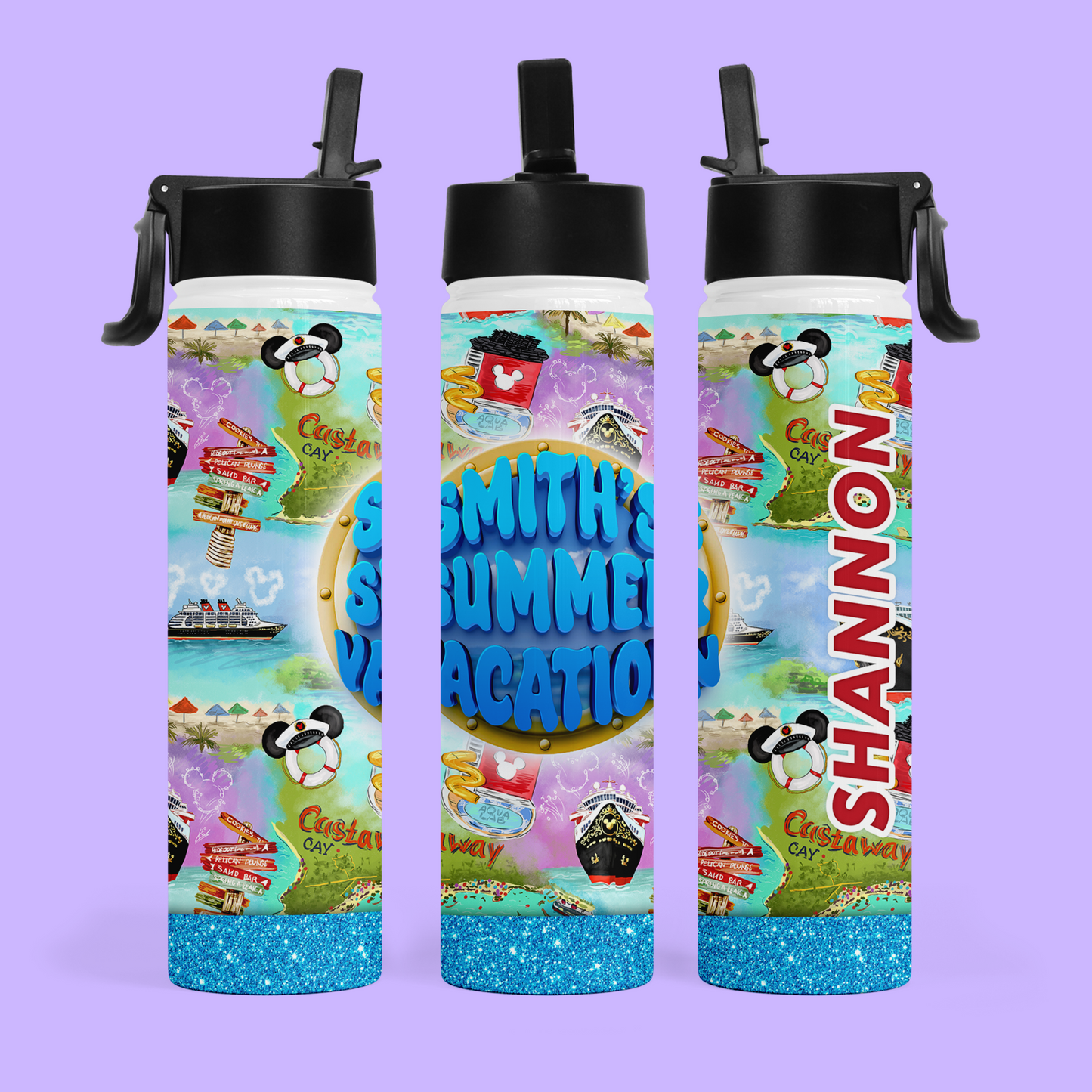 Disney Cruise Personalized Water Bottle - Two Crafty Gays