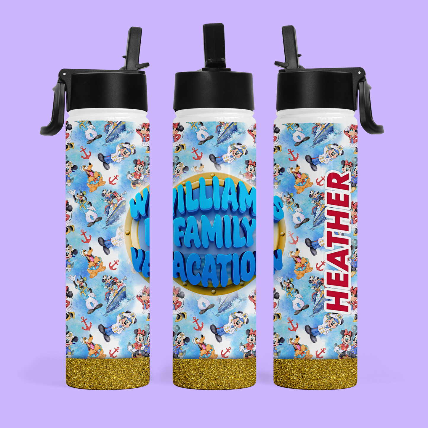 Disney Cruise Personalized Water Bottle - Two Crafty Gays