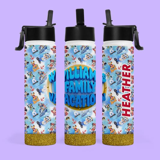 Disney Cruise Personalized Water Bottle - Two Crafty Gays
