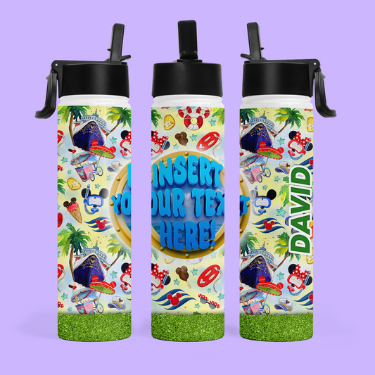 Disney Cruise Personalized Water Bottle - Two Crafty Gays