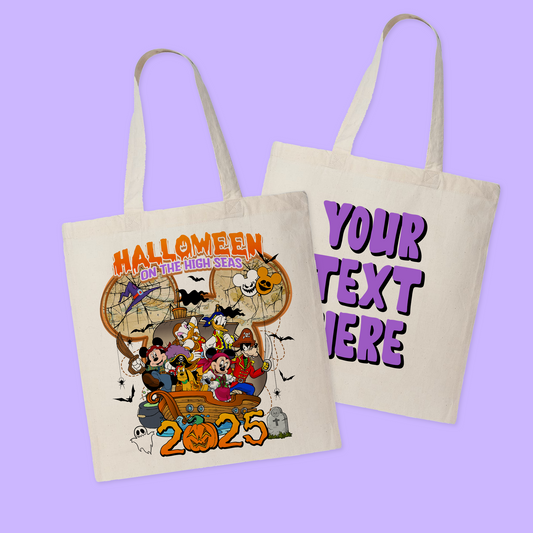 Disney Cruise Line Personalized Halloween on the High Seas Tote Bag - Two Crafty Gays