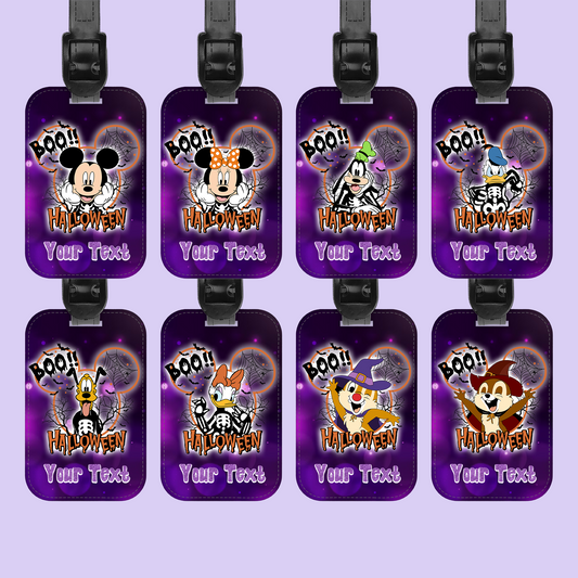 Disney Personalized Halloween Luggage Tag - Mickey & Friends - Two Crafty Gays