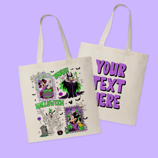 Disney Personalized Halloween Tote Bag - Two Crafty Gays