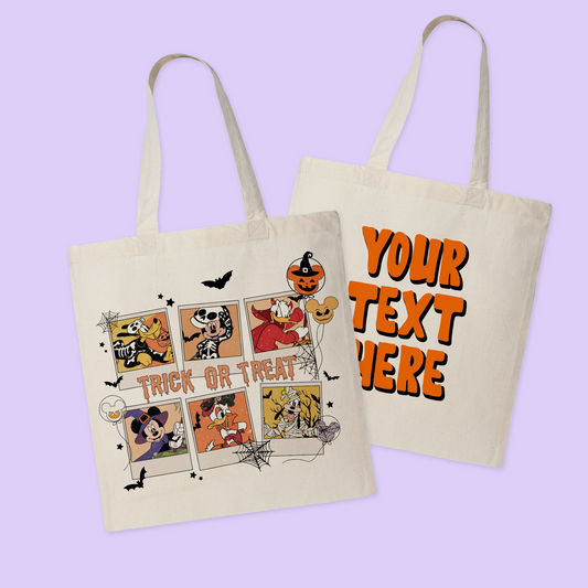 Disney Personalized Halloween Tote Bag - Two Crafty Gays