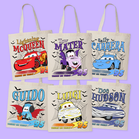 Disney Personalized Halloween Tote Bag - Cars - Two Crafty Gays