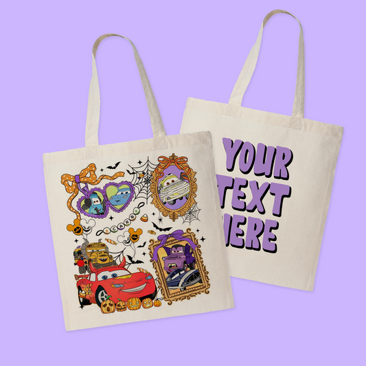Disney Personalized Halloween Tote Bag - Cars - Two Crafty Gays