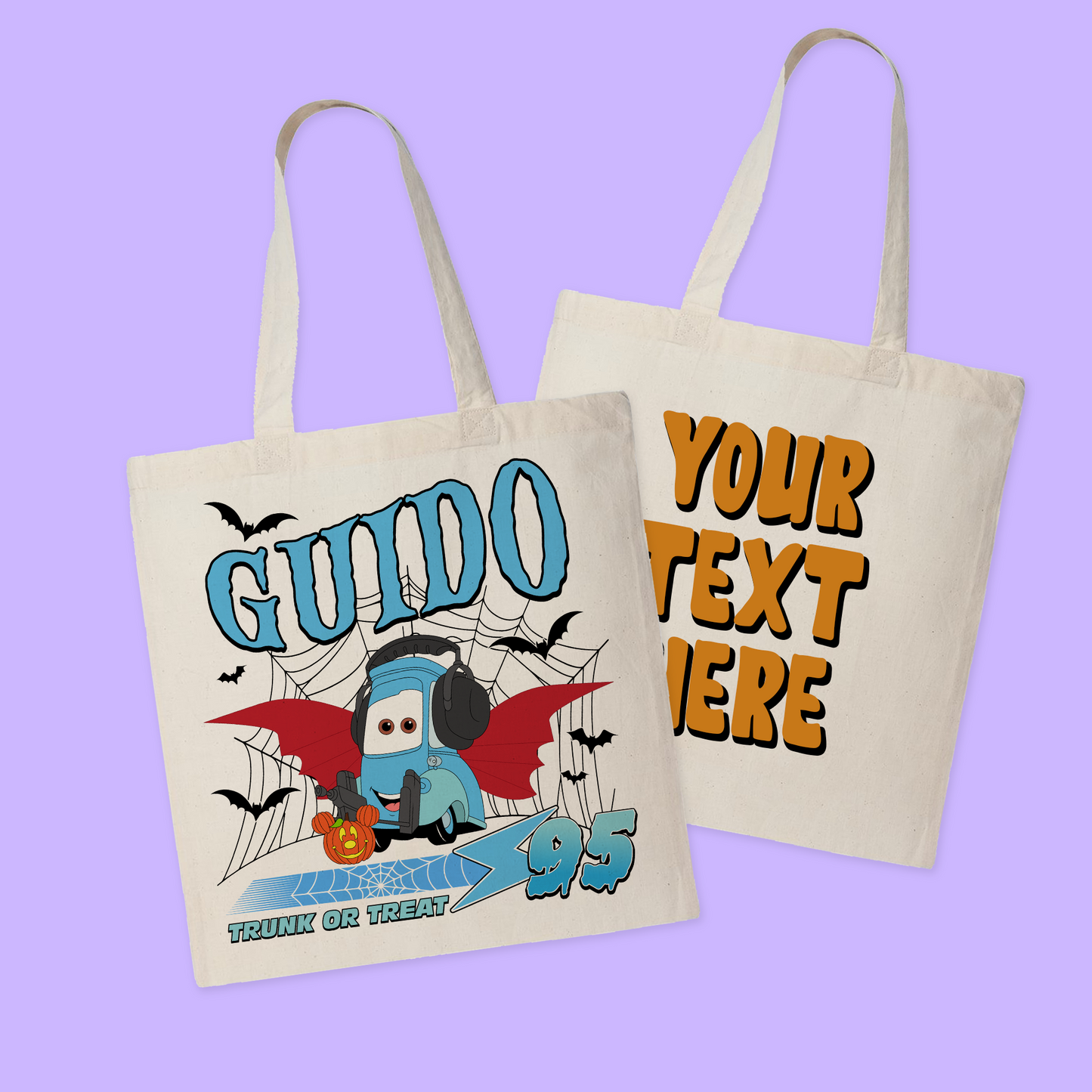 Disney Personalized Halloween Tote Bag - Cars - Two Crafty Gays
