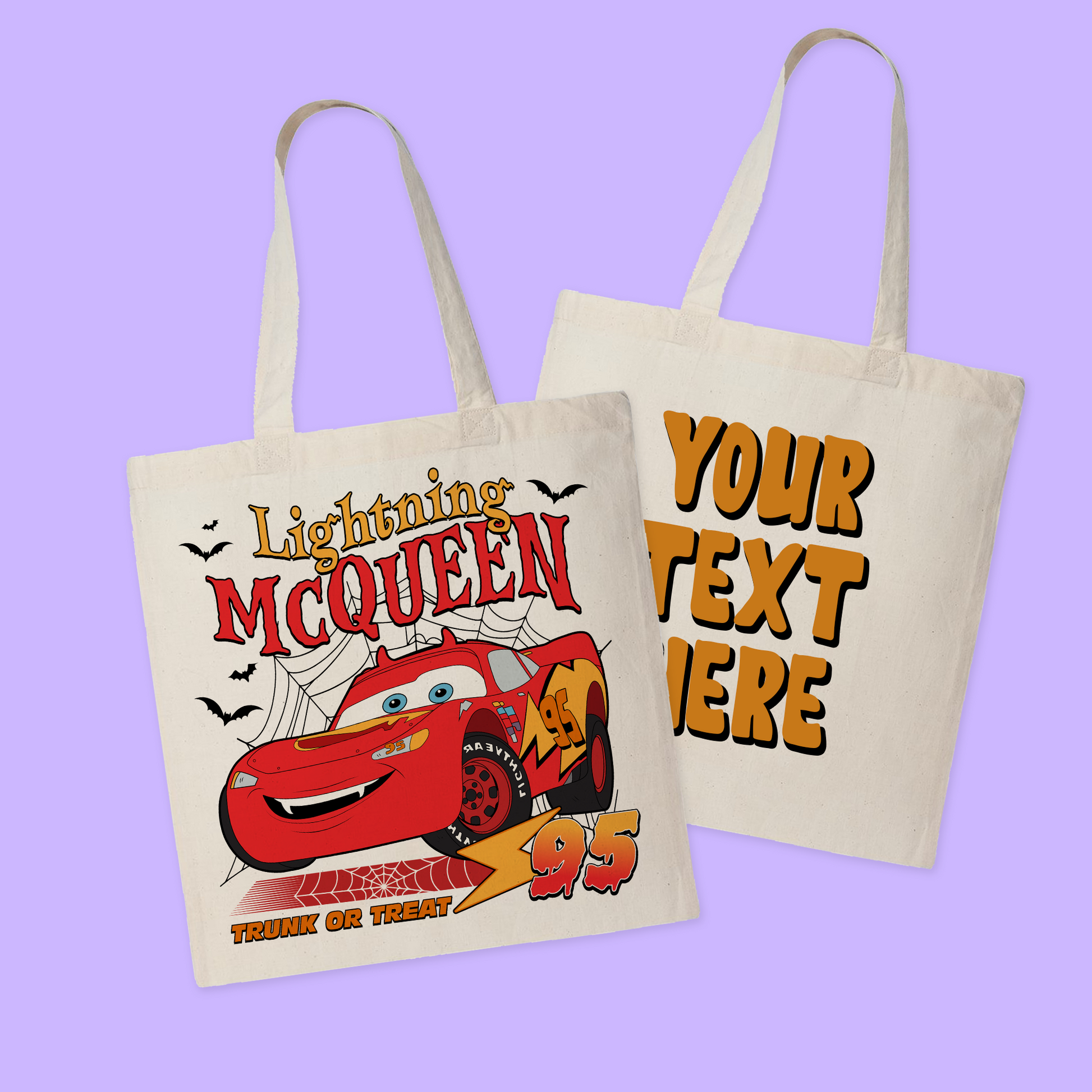 Disney Personalized Halloween Tote Bag - Cars - Two Crafty Gays