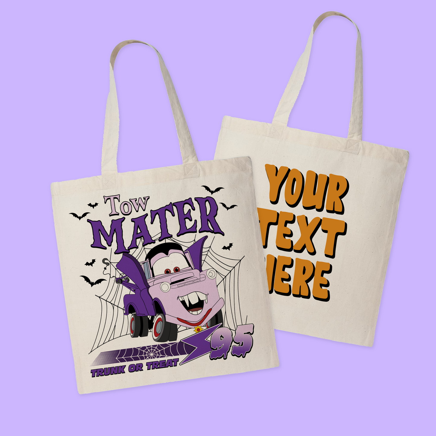 Disney Personalized Halloween Tote Bag - Cars - Two Crafty Gays