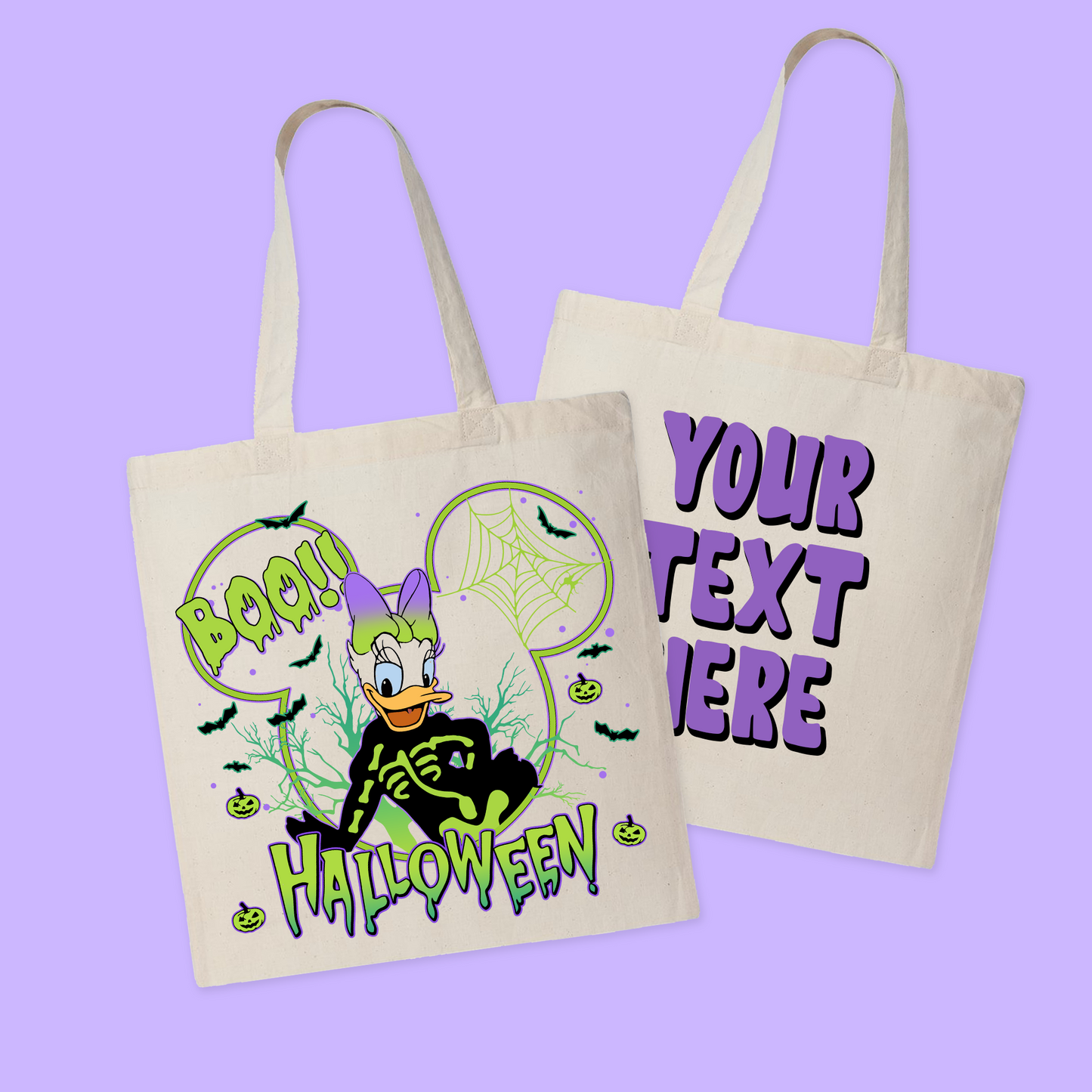 Disney Personalized Halloween Tote Bag - Two Crafty Gays