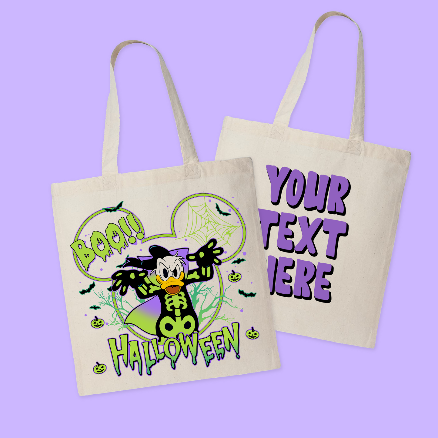 Disney Personalized Halloween Tote Bag - Two Crafty Gays