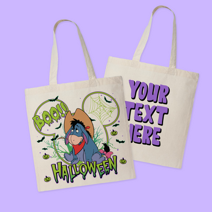 Disney Personalized Halloween Tote Bag - Pooh - Two Crafty Gays