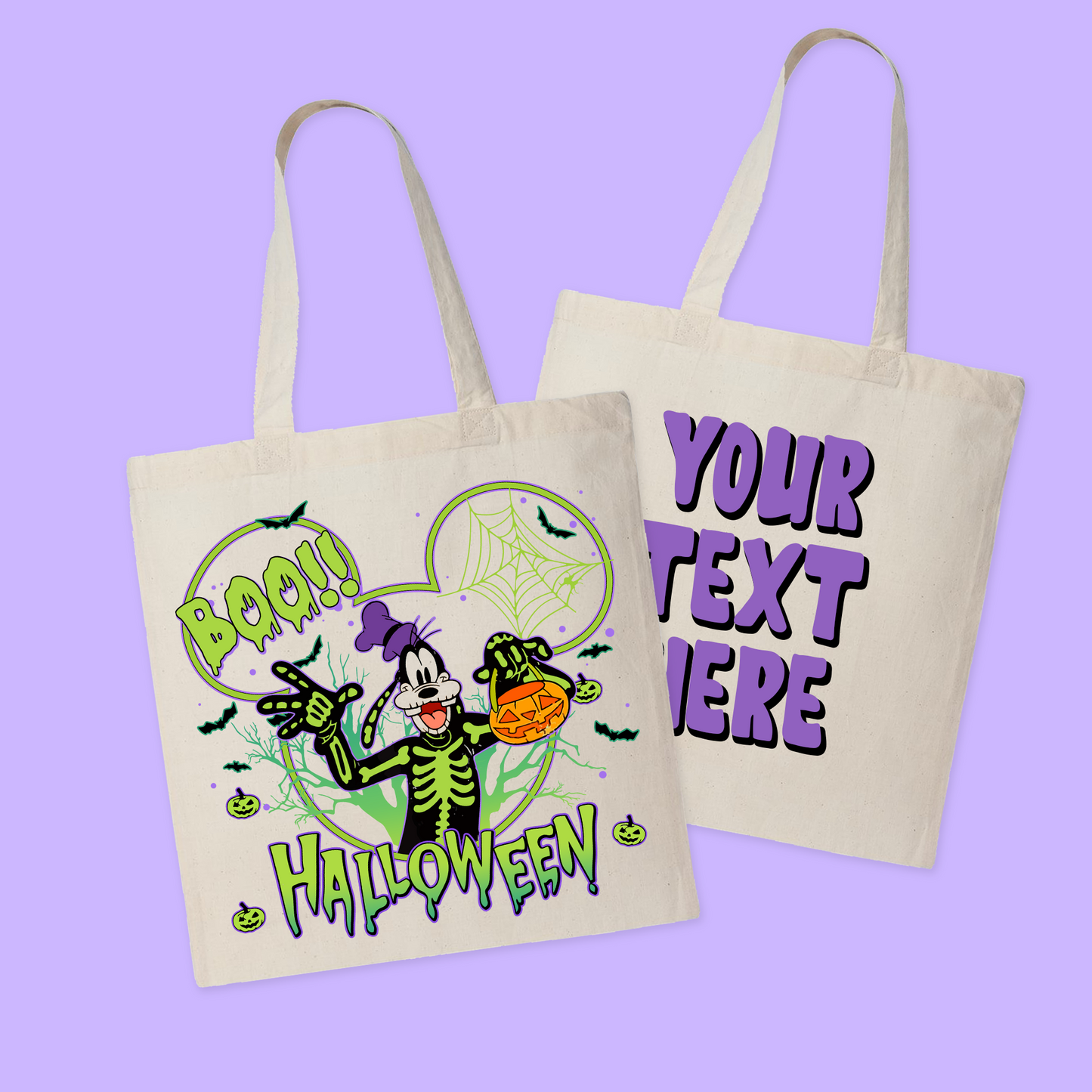 Disney Personalized Halloween Tote Bag - Two Crafty Gays
