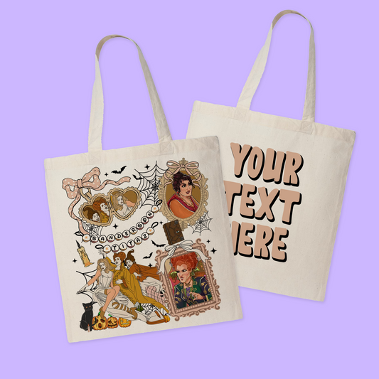 Disney Personalized Halloween Tote Bag - Hocus Pocus - Two Crafty Gays