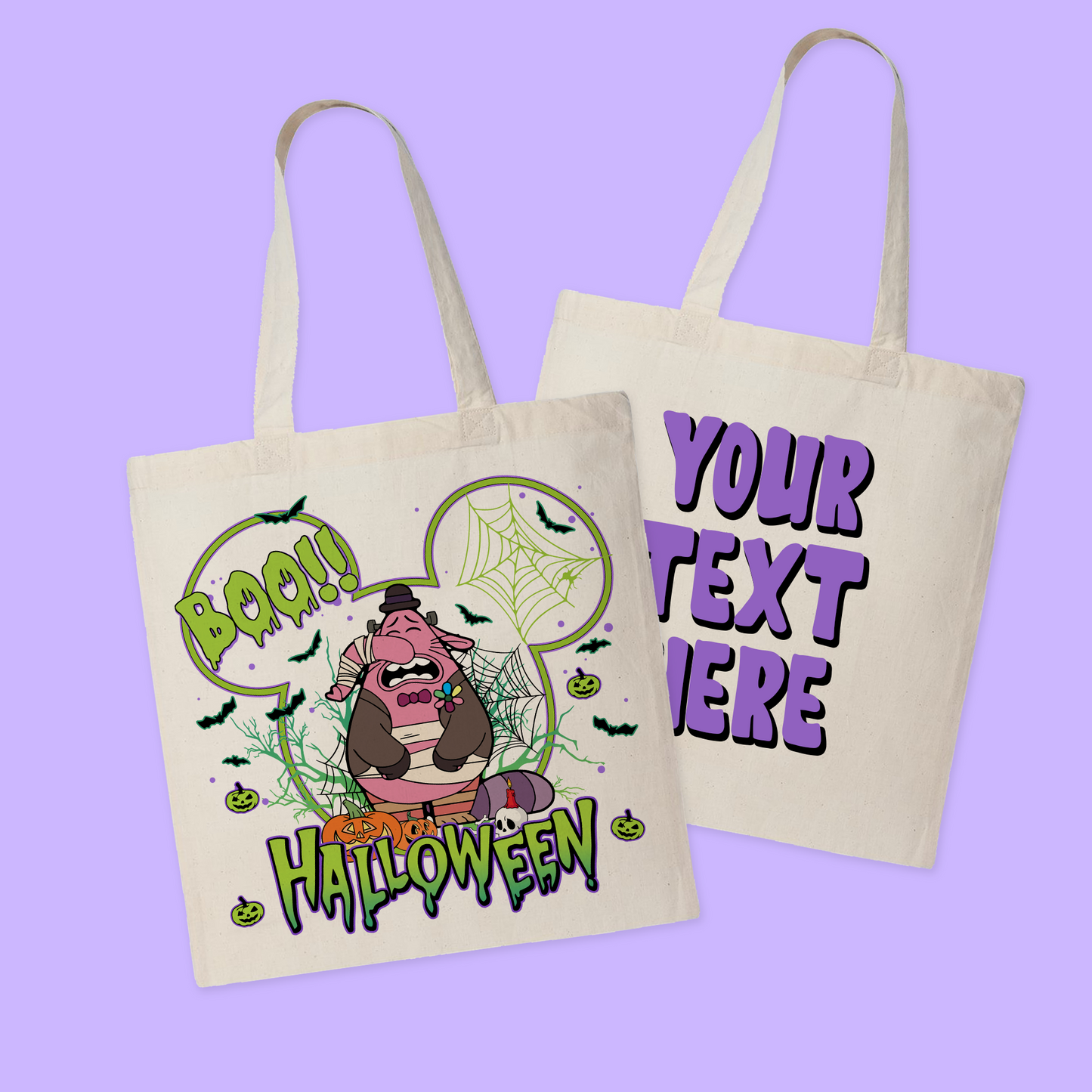 Disney Personalized Halloween Tote Bag - Inside Out - Two Crafty Gays