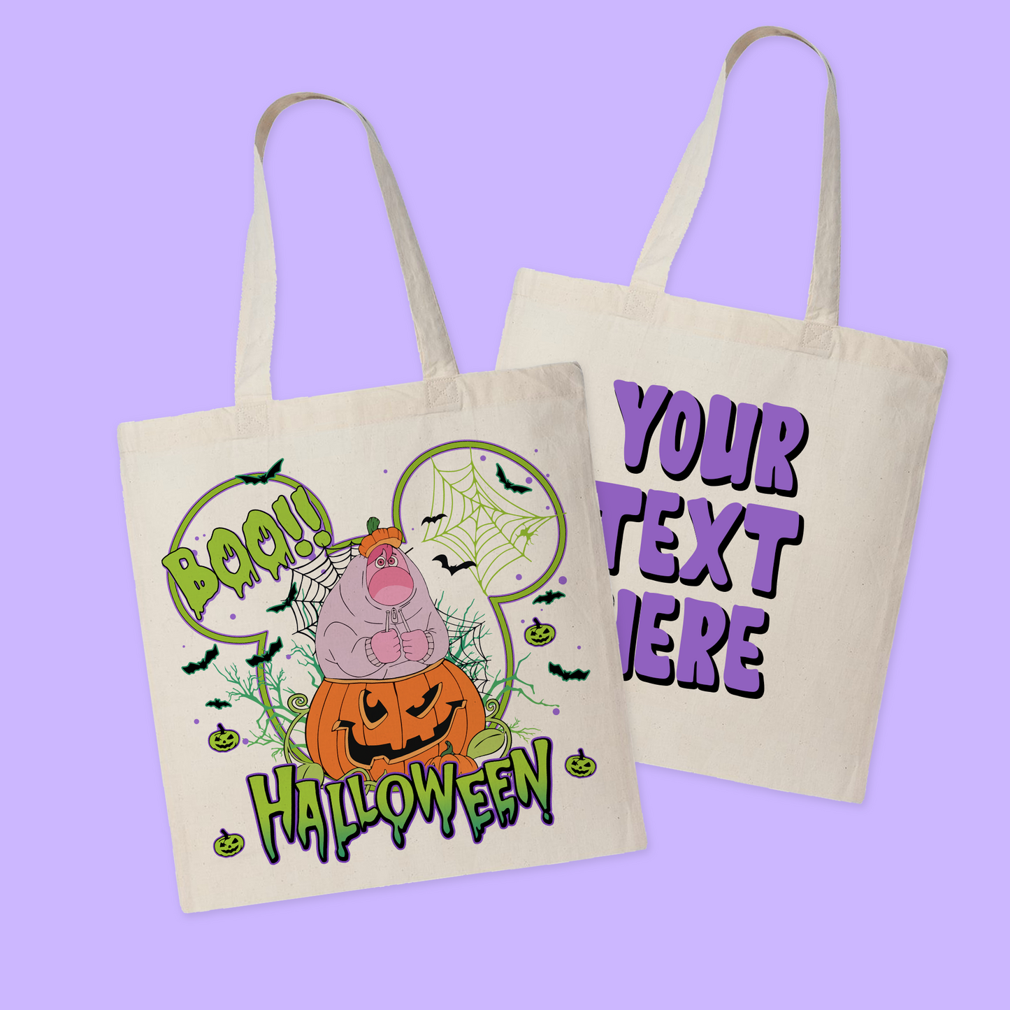 Disney Personalized Halloween Tote Bag - Inside Out - Two Crafty Gays