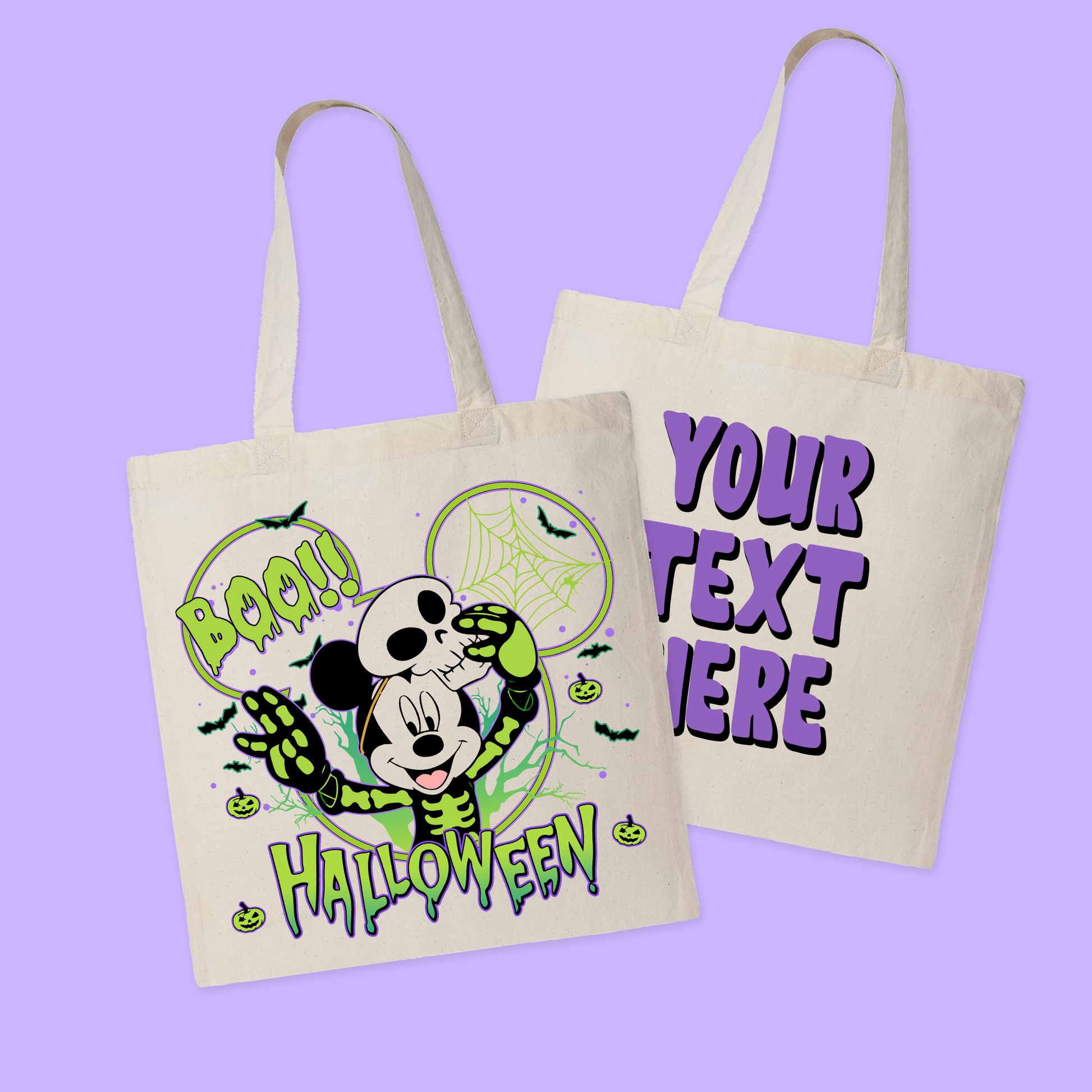 Disney Personalized Halloween Tote Bag - Two Crafty Gays