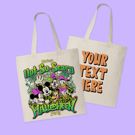 Disney Personalized Halloween Tote Bag - Not So Scary - Two Crafty Gays