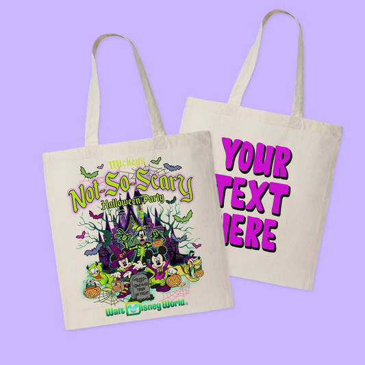 Disney Personalized Halloween Tote Bag - Not So Scary - Two Crafty Gays