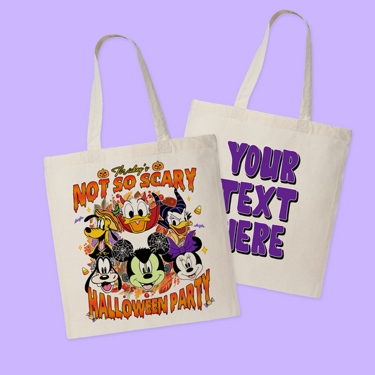 Disney Personalized Halloween Tote Bag - Not So Scary - Two Crafty Gays