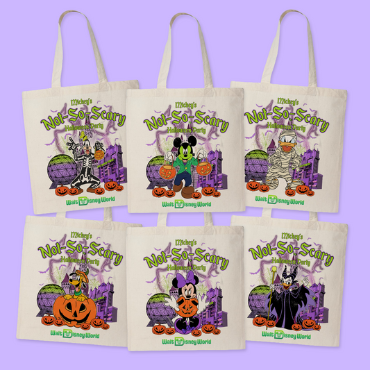 Disney Personalized Halloween Tote Bag - Not So Scary - Two Crafty Gays