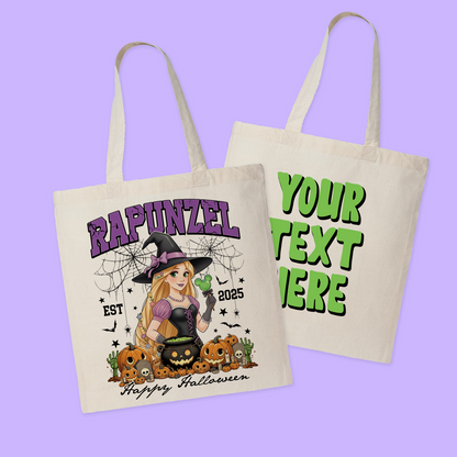 Disney Personalized Halloween Tote Bag - Princesses - Two Crafty Gays