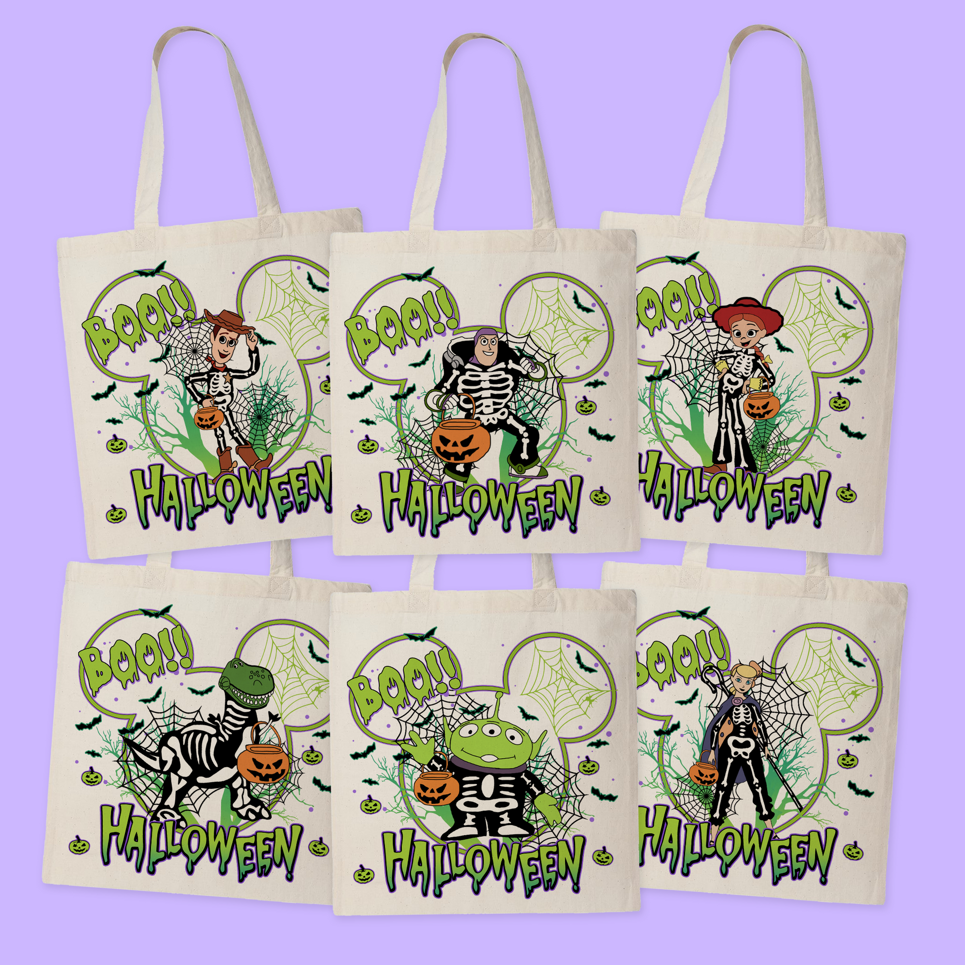 Disney Personalized Halloween Tote Bag - Toy Story - Two Crafty Gays
