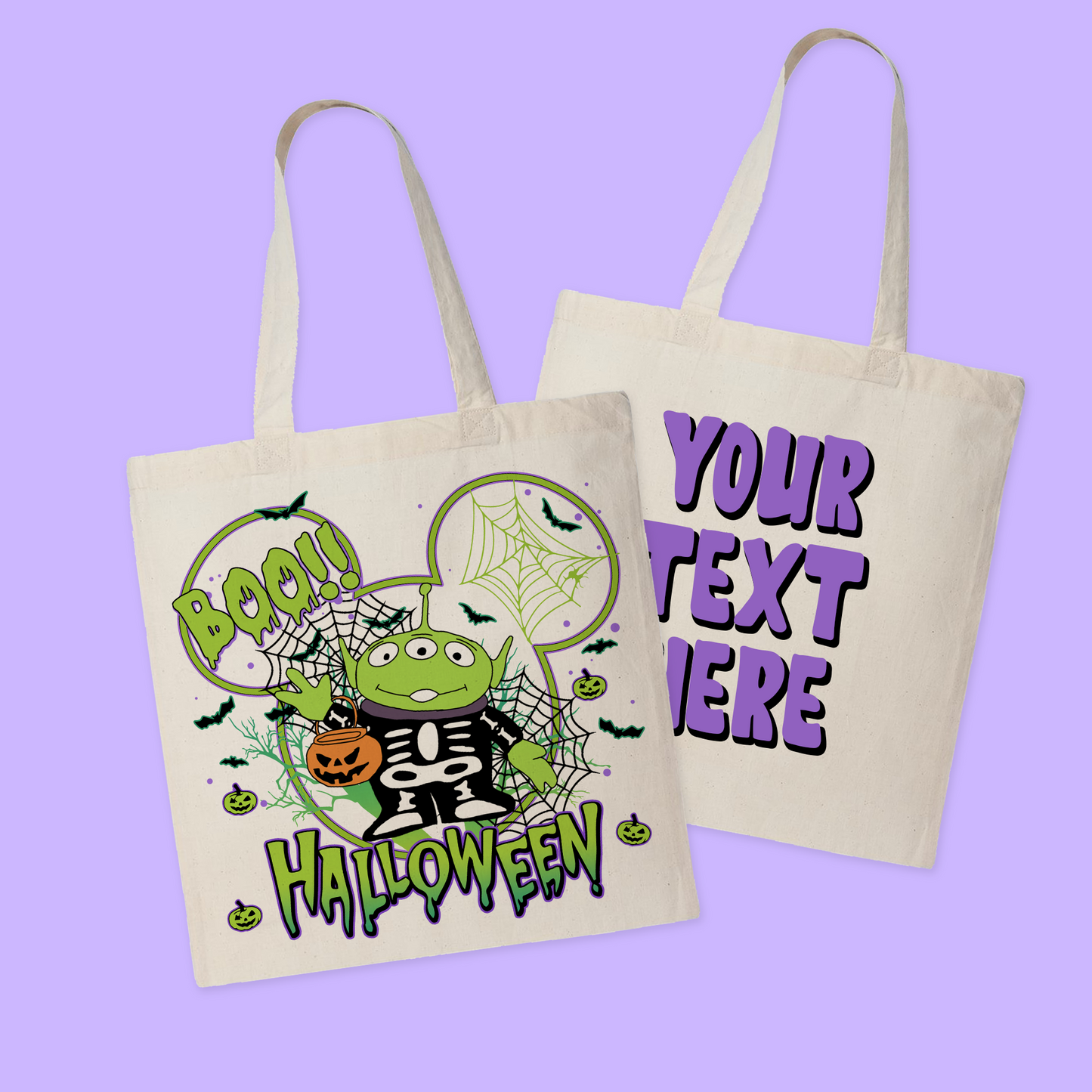 Disney Personalized Halloween Tote Bag - Toy Story - Two Crafty Gays