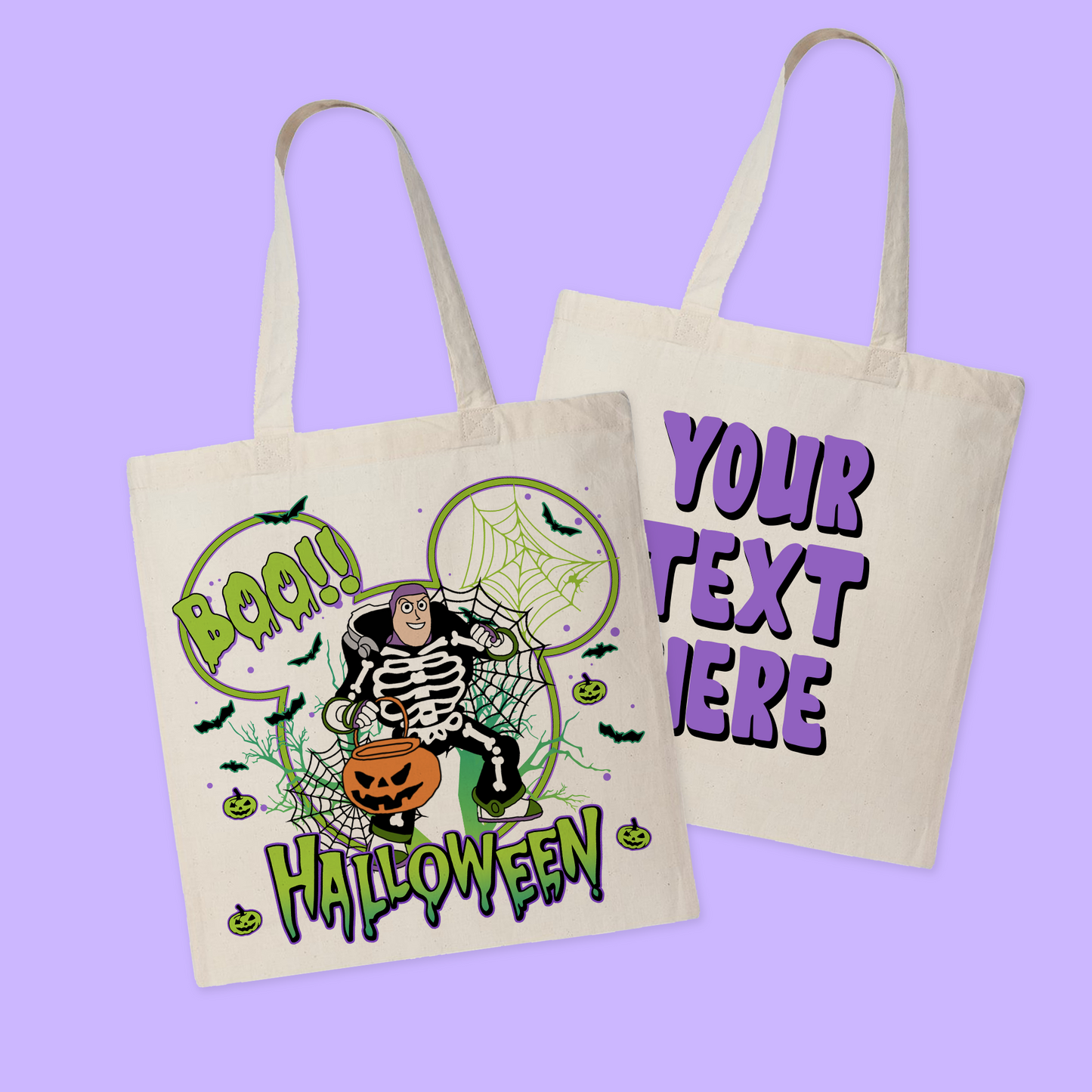 Disney Personalized Halloween Tote Bag - Toy Story - Two Crafty Gays