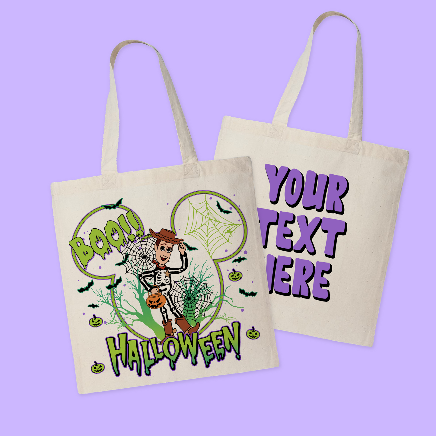 Disney Personalized Halloween Tote Bag - Toy Story - Two Crafty Gays