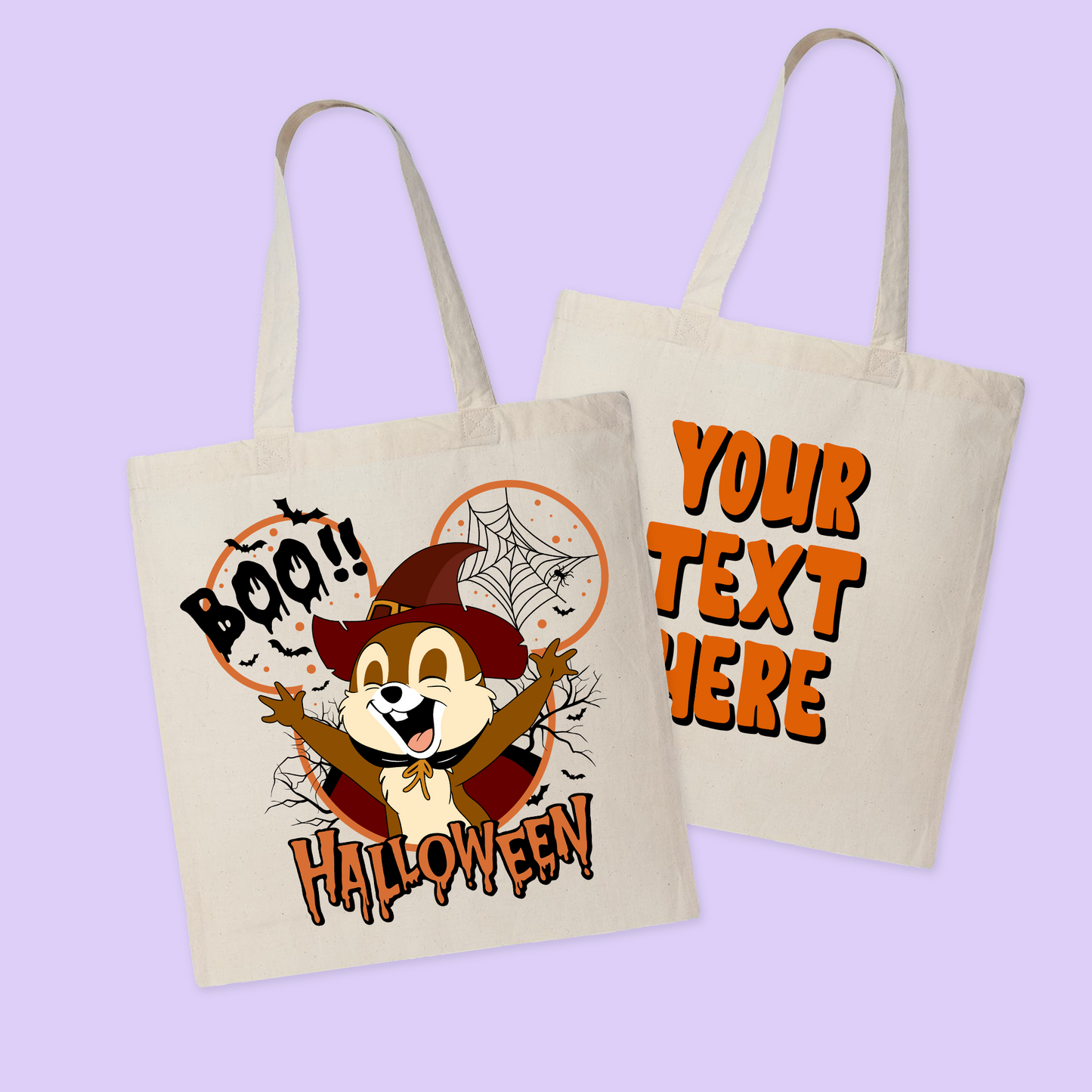 Disney Personalized Halloween Tote Bag - Two Crafty Gays