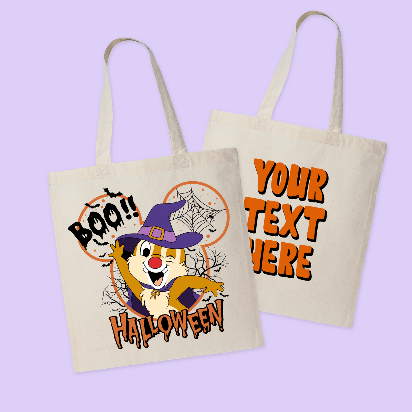 Disney Personalized Halloween Tote Bag - Two Crafty Gays