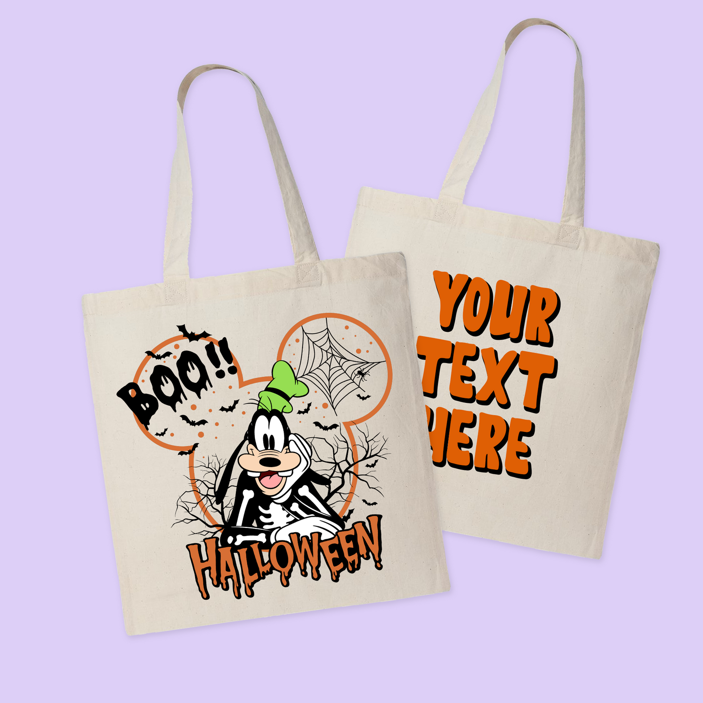 Disney Personalized Halloween Tote Bag - Two Crafty Gays